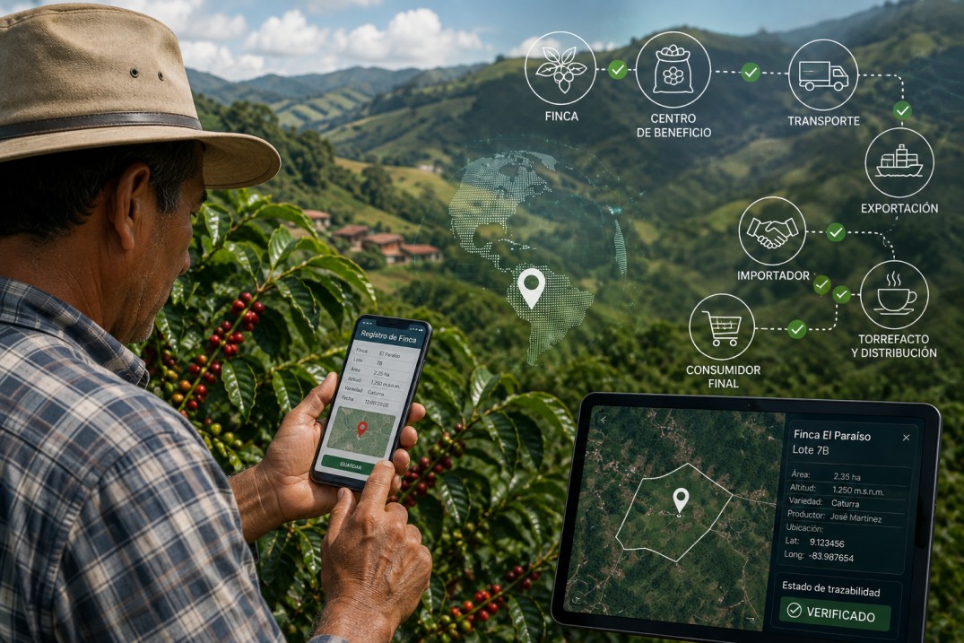 Sistema digital de trazabilidad aplicado a una cadena de producción de café